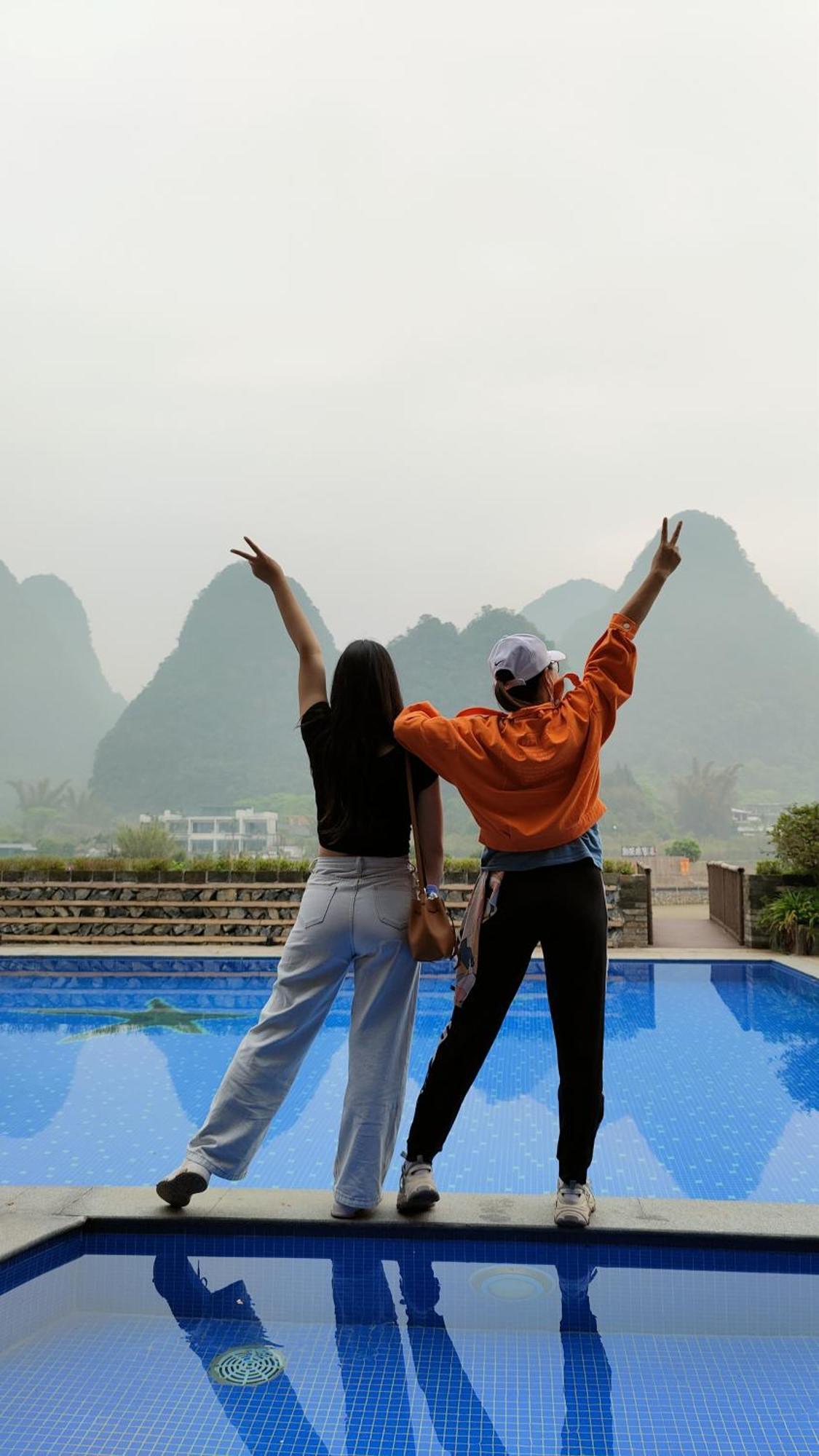 Гостевой дом Yangshuo Tea Cozy--One Way Free Pick Up From Airport Or Ts 4 Nights Экстерьер фото